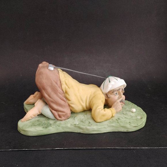 Vintage Arnart Golf Figurine Whimsical Fun Ceramic Statue Taiwan R.O.C. - Picture 1 of 9